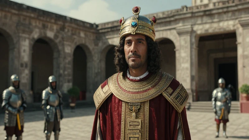 Motecuhzoma y Cortés en Tenochtitlan, estilo documental cinematográfico