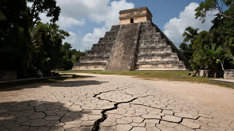 Ruinas mayas monumentales bajo sol intenso