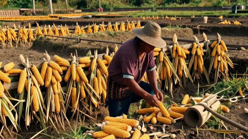 Cuál es la importancia de la agricultura y sus productos en Mesoamérica 54 Agricultor mesoamericano en chinampa cultivando maíz