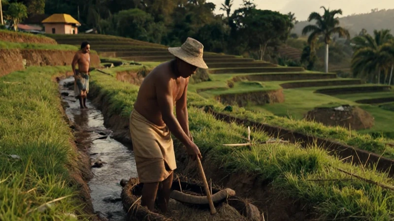 Agricultor mesoamericano labrando su tierra dorada