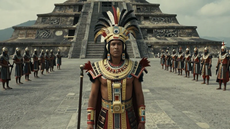 Triple Alianza: La Mayor Alianza de Pueblos Mesoamericanos 10 Tlatoani azteca y líderes en plaza de Tenochtitlan