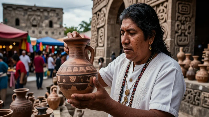 Anecdotario arqueológico: Ejemplos interesantes de hallazgos 27 Artisan estudia antiguo recipiente cerámico en México