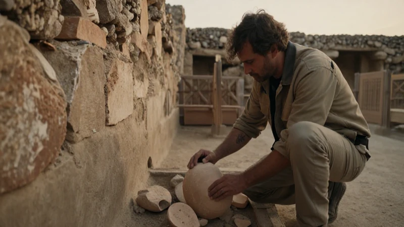 Anecdotario arqueológico: Ejemplos interesantes de hallazgos 28 Arqueólogo descubre fragmentos de cerámica en ruinas romanas