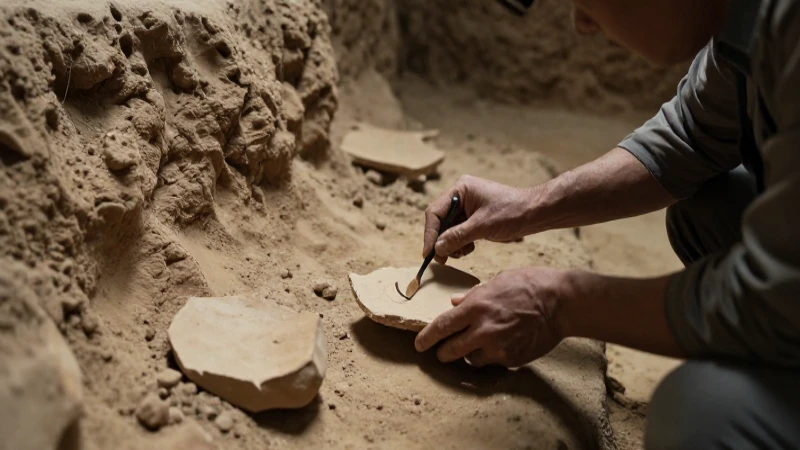 Anecdotario arqueológico: Ejemplos interesantes de hallazgos 29 Arqueólogo limpia cerámica antigua en excavación