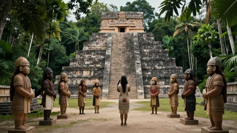 Cuál es el legado y significado histórico de la arquitectura olmeca 21 Pirámide Olmeca ceremonial bajo luz dramática