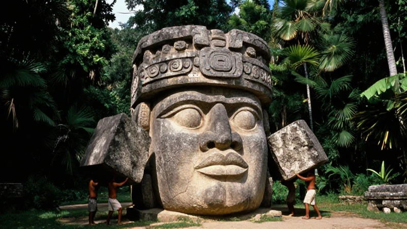 Cuál es el legado y significado histórico de la arquitectura olmeca 20 Gigantes Olmec en densas selvas tropicales