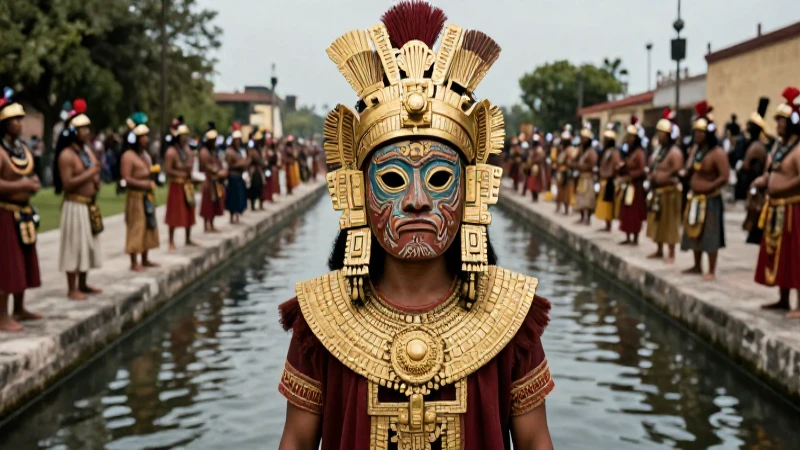 Axayácatl, emperador mexica, en Tenochtitlan
