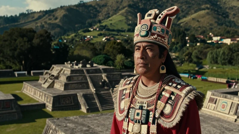 Azteca noble en plataforma de Azcapotzalco