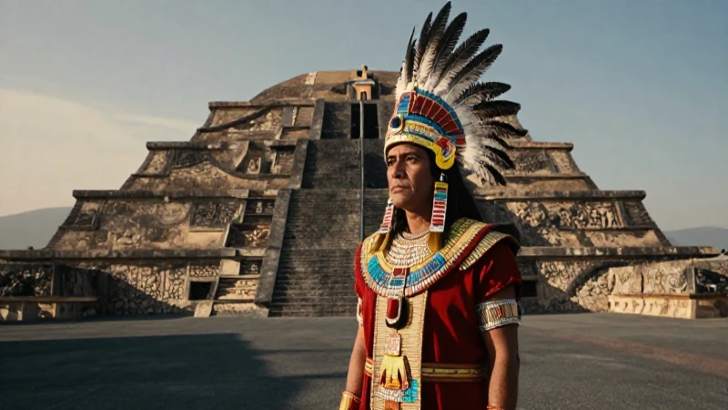 Quiénes fueron los aztecas y qué aportes culturales hicieron 27 Noble azteca ante la pirámide al amanecer