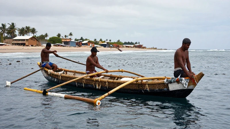 Pescadores chinchorros en bote con vida marina abundante