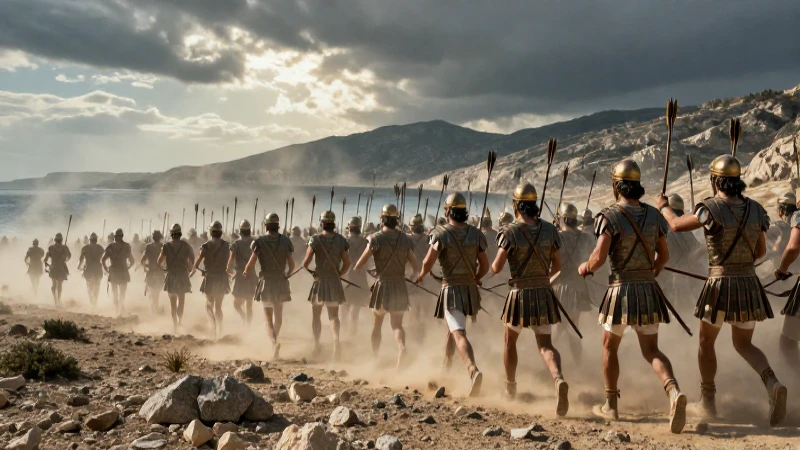 La Batalla de Maratón definió el rumbo de la historia 39 Hoplitas atenienses cargan ante flechas persas