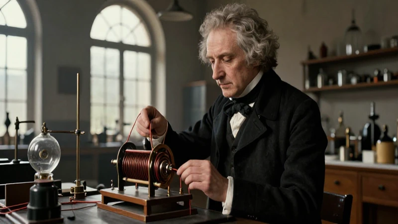 Científico Ampère investiga electromagnetismo en París