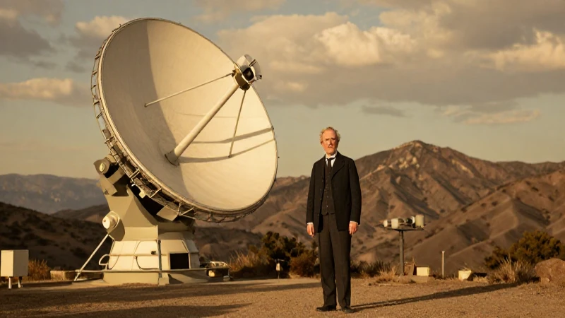Edwin Hubble en Mount Wilson con el gran telescopio