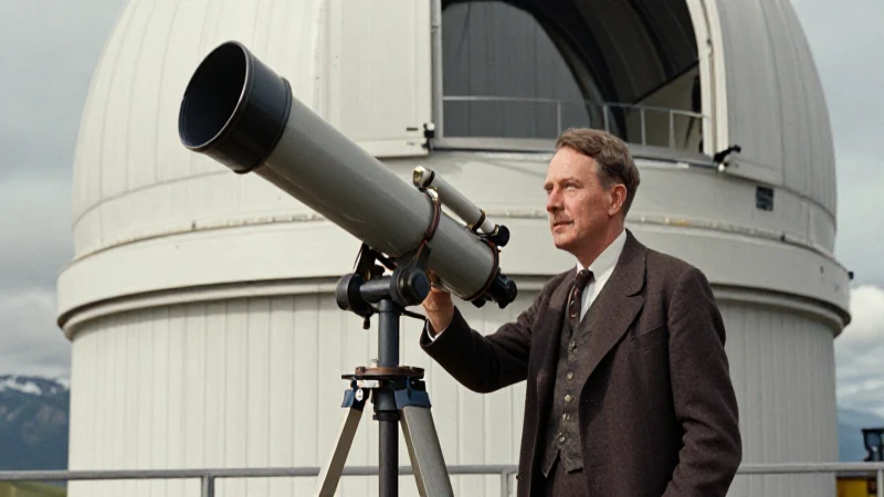 Hubble junto a gran telescopio en observatorio histórico