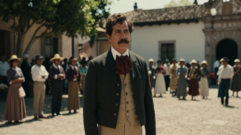 Juan Álvarez en una plaza histórica mexicana
