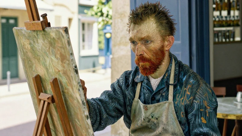 Van Gogh pinta en Arlés bajo el sol