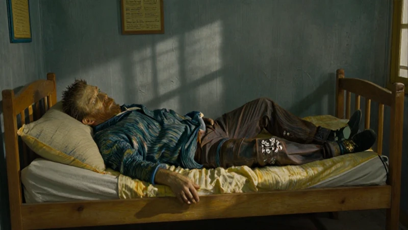 Van Gogh en el asilo, luz dramática