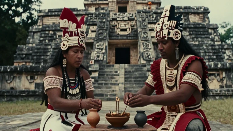 Rituales mayas en templos antiguos