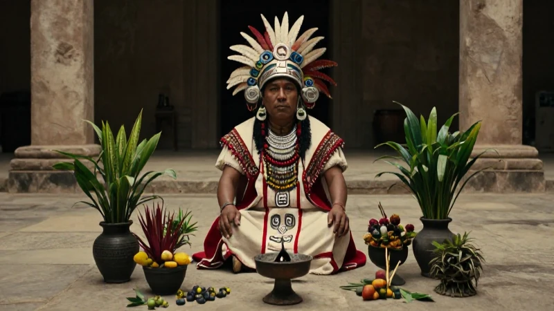 Cuál es la sabiduría de la brujería medicinal azteca 196 Retrato épico de curandero azteca