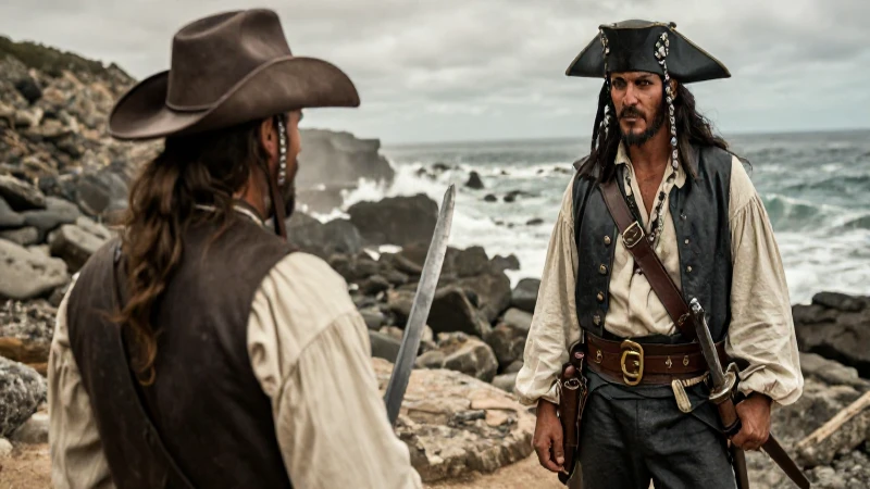 Milicia de California enfrenta a pirata en Alta California