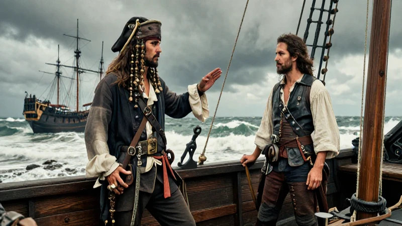 Pirata inglés y colonos en tensos enfrentamientos