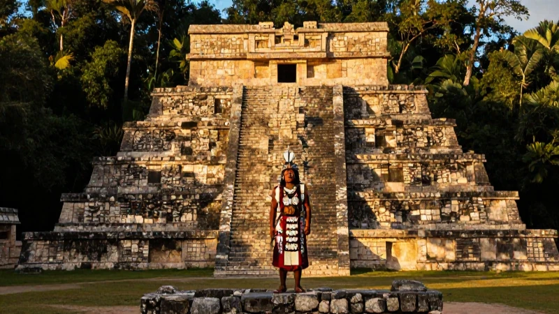 Quieres descubrir la interesante zona arqueológica de Calixtlahuaca 37 Figura indígena en antiguas ruinas mesoamericanas