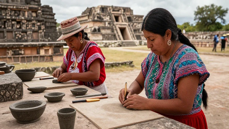 Quieres descubrir la interesante zona arqueológica de Calixtlahuaca 33 Artesano prehispánico en ruinas históricas