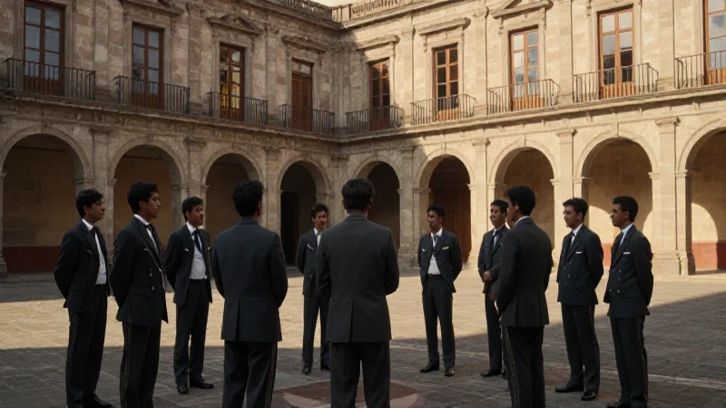 Calle Justo Sierra en Mixcalco: Un recorrido por su historia 12 Estudiantes mexicanos en antigua arquitectura
