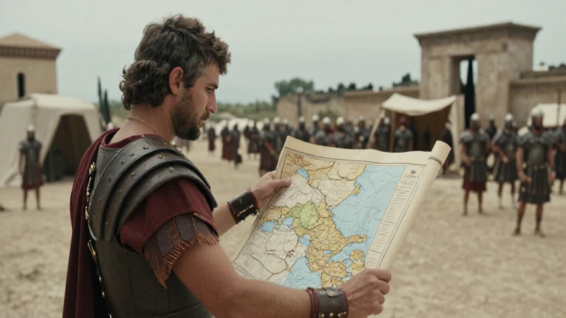 Cuáles son las características de la estructura y el gobierno romano 16 Oficial romano inspecciona mapa de tierras conquistadas