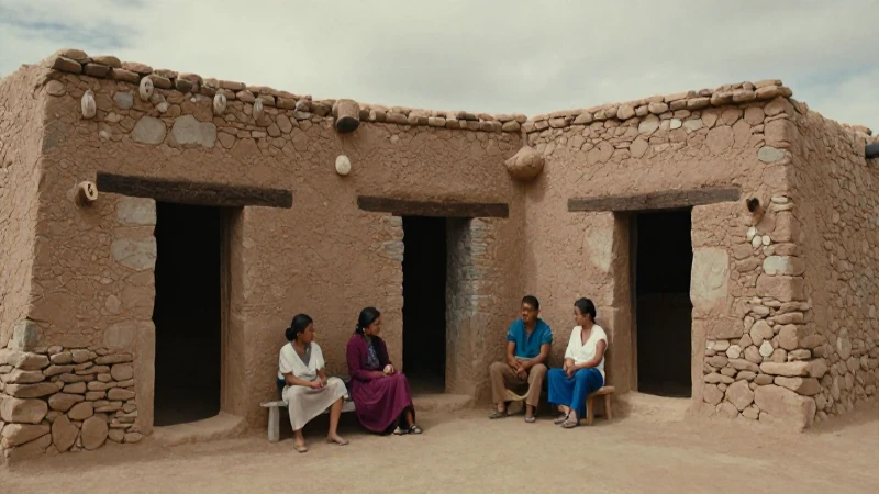 Vivienda tolteca tradicional de adobe y piedra