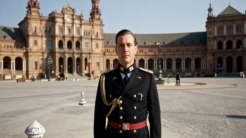 Oficial franquista en plaza española