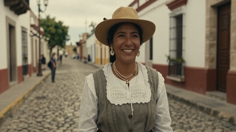 Mujer sonriente en Veracruz colonial del siglo XIX