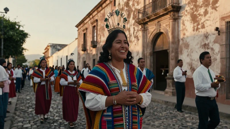 Carita Sonriente en procesión veracruzana histórica
