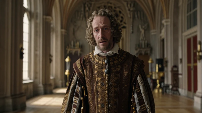 Rey de Francia en palacio gótico