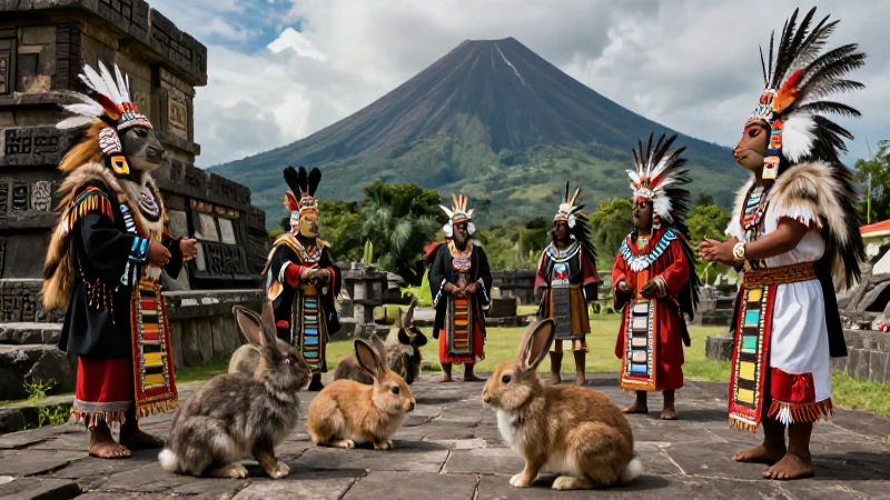 Conejos mitológicos de la cultura azteca