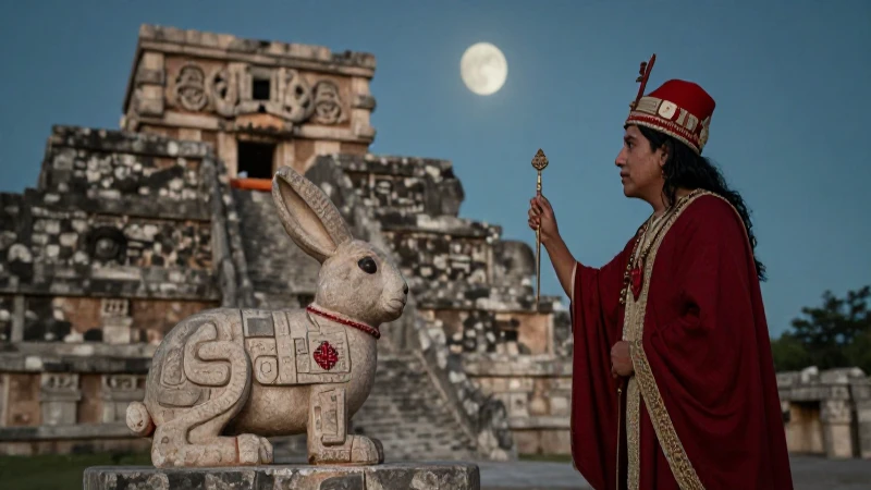 Sacerdote nahua rito bajo luna llena