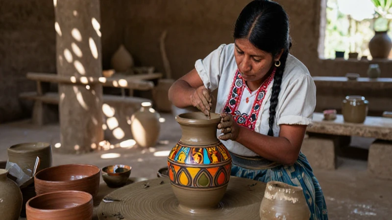 Policromía mixtec: pigmentos vivos en cerámica artesanal