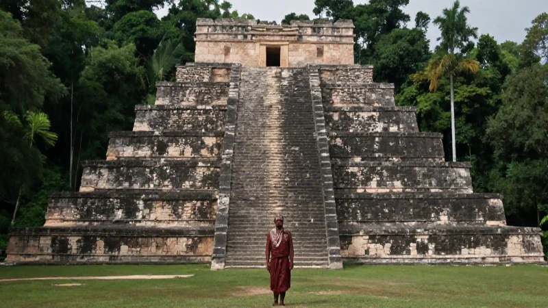 Maya en ruinas de Río Bec bajo la selva