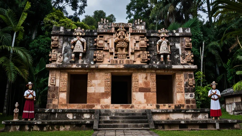 Chiapa de Corzo: Descubre su Zona Arqueológica en Chiapas 45 Templo antiguo de Chiapa en jungla dramática