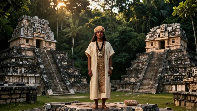 Chiapa de Corzo: Descubre su Zona Arqueológica en Chiapas 49 Sacerdote maya en pirámides de Chiapas