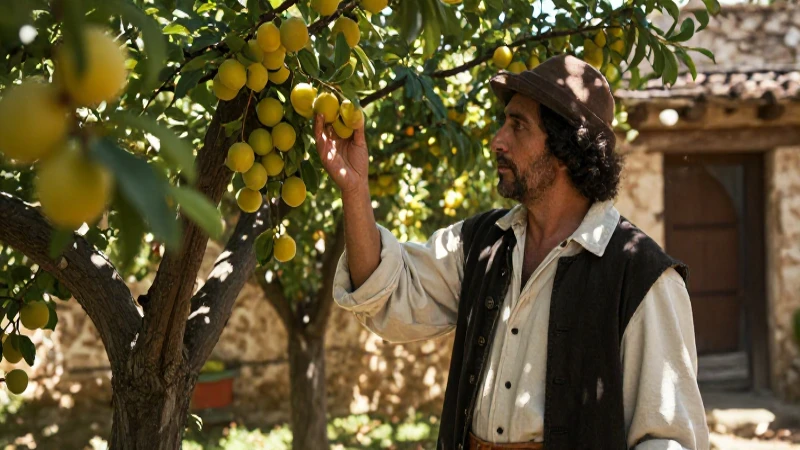 Cuáles son los beneficios y propiedades de la ciruela amarilla 35 Campesino español en huerto con ciruelas