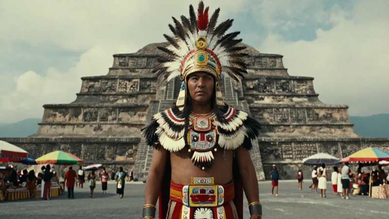 Qué culturas prehispánicas existieron en México 3 Guerrero azteca frente a la gran pirámide