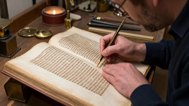 Conservador estudia el códice Grolier con detalle