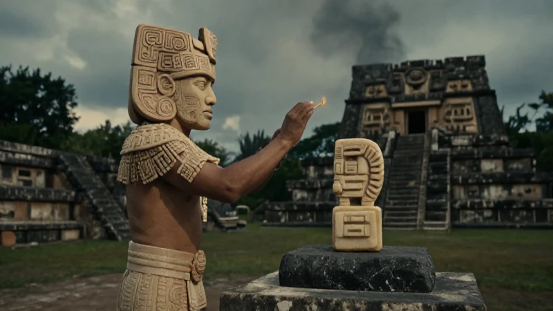 Ritual azteca bajo luz de Cihuacóatl