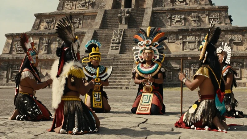 Cihuacóatl en ritual azteca en Tenochtitlan