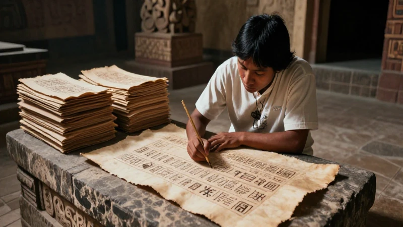 Los códices mixtecos: un vistazo a los códices y su historia 4 Escribas Mixtecos dibujan jeroglíficos en codices