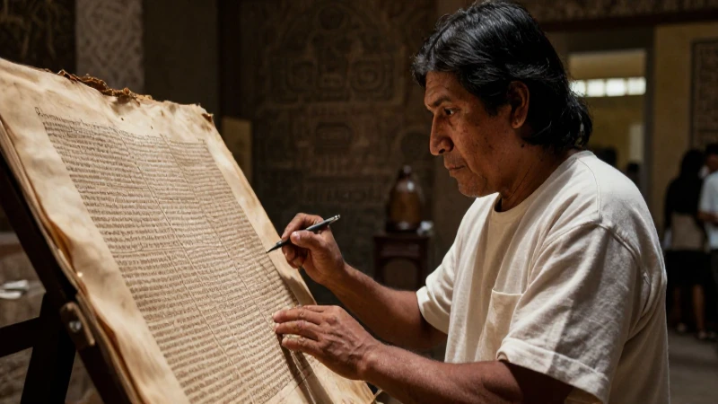 Sabio indígena estudia antiguo códice olmeca