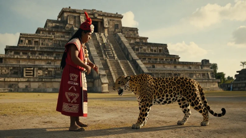 El nahual tolteca se muestra transformándose en jaguar