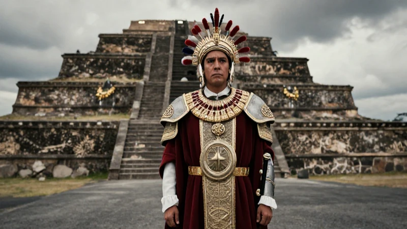 Cuauhtémoc y Conquistador en Tenochtitlan