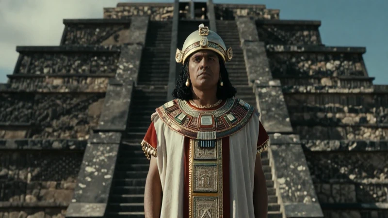 Cuauhtémoc, emperador azteca en Tenochtitlan